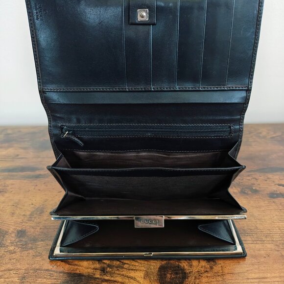 Vintage GUCCI Canvas Continental Wallet - Picture 3 of 15